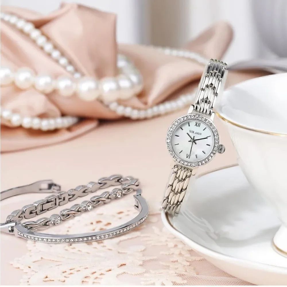 Silver Watch and Bangle Set - Picture 2 of 5